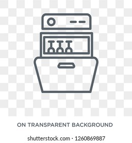 Dishwasher icon. Dishwasher design concept from Furniture and household collection. Simple element vector illustration on transparent background.