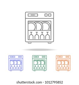 Dishwasher icon. Element of kitchen accessories multi colored icons for mobile concept and web apps. Thin line icon for website design and development. Premium icon on white background
