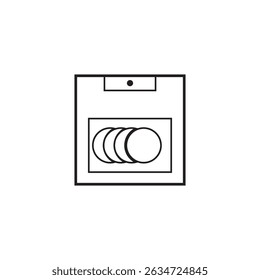 dishwasher icon illustration element design