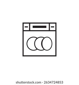 ícone da máquina de lavar louça ilustração elemento design