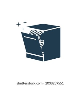 Dishwasher icon isolated on clean background. Dishwasher icon concept drawing icon