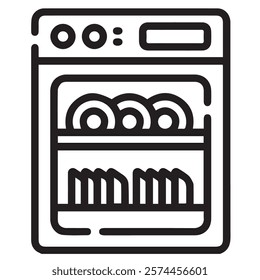 Dishwasher icon for useful illustrations