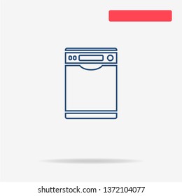 Dishwasher icon. Vector concept illustration for design.