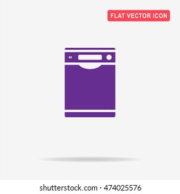 Dishwasher icon. Vector concept illustration for design.