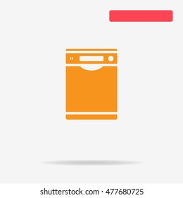 Dishwasher icon. Vector concept illustration for design.
