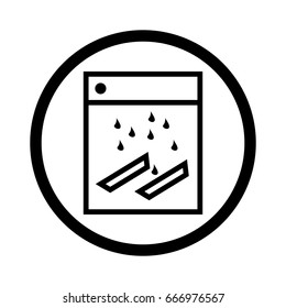 Dishwasher icon. Vector concept illustration for design.