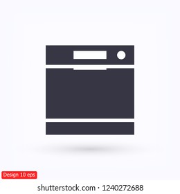 Dishwasher icon. Vector  Eps 10 