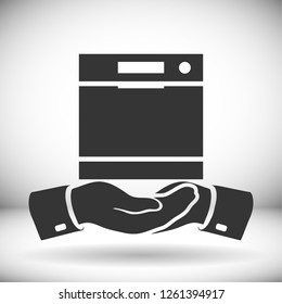 Dishwasher icon. Vector  Eps 10 