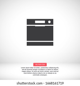 Dishwasher icon. Vector Eps 10 . Lorem Ipsum Flat Design