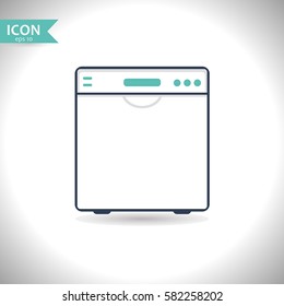 Dishwasher Icon. Vector, Illustration