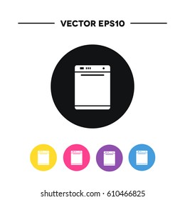 Dishwasher Icon. Vector Illustration