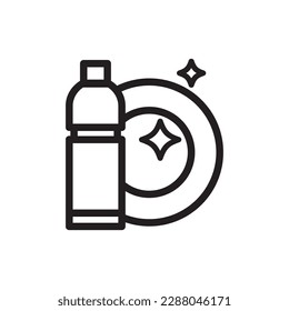 Dishwasher icon vector. Dishwasher sign. Cleaning symbol.