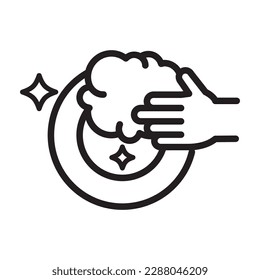 Dishwasher icon vector. Dishwasher sign. Cleaning symbol.