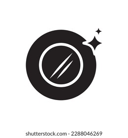 Geschirrspüler Symbol, Vektorgrafik. Geschirrspüler-Schild. Reinigungssymbol.