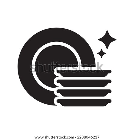 Dishwasher icon vector. Dishwasher sign. Cleaning symbol.