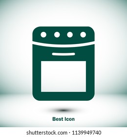 Dishwasher icon vector , stock vector illustration flat design style