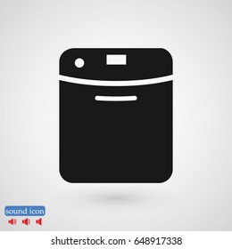 Dishwasher icon vector , stock vector illustration flat design style