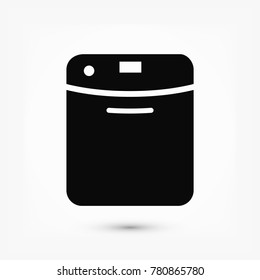 Dishwasher icon vector , stock vector illustration flat design style