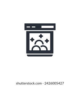 Dishwasher icon. vector.Editable stroke.linear style sign for use web design,logo.Symbol illustration.