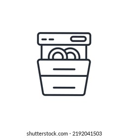 Dishwasher icons  symbol vector elements for infographic web