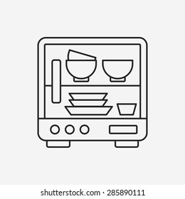 dishwasher line icon
