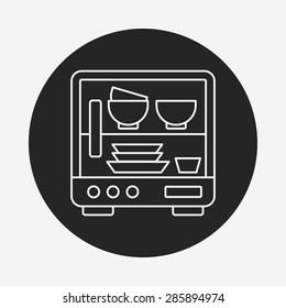 dishwasher line icon
