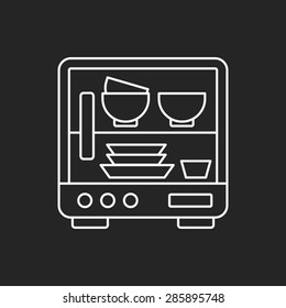 dishwasher line icon
