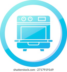 Línea de lavavajillas Vector Icon Design