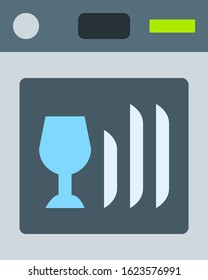 dishwasher logo icon flat desgin