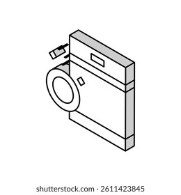 dishwasher machine isometric icon vector. dishwasher machine sign. isolated symbol illustration