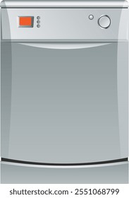 Lavavajillas. Dispositivo de cocina. Electrodoméstico de dibujos animados