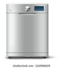 Dishwasher machine. Realistic domestic dish washing appliance