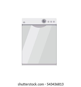 Dishwasher machine vector isolated illustration