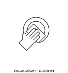 Dishwasher, plates, soap vector icon. Simple element illustration from UI concept.  on white background