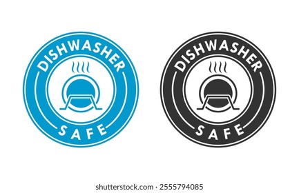 Dishwasher safe design logo template illustration
