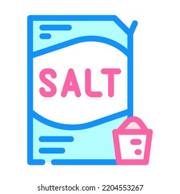 vectores de iconos de color de la sal del lavavajillas. signo de sal del lavavajillas. ilustración de símbolo aislado