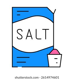 dishwasher salt line icon vector. dishwasher salt sign. isolated symbol illustration