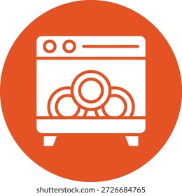 Ilustração do design do ícone do vetor da máquina de lavar louça