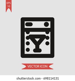 Dishwasher vector icon, illustration symbol