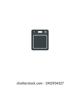 Icono del vector del lavavajillas, estilo sencillo del icono del lavavajillas. Dispositivo, limpio, lavavajillas, doméstico, doméstico, cocina, icono de máquina