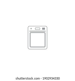 Dishwasher Vector Icon, dishwasher icon simple style. Appliance, clean, dishwasher, domestic, household, kitchen, machine icon