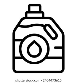 Dishwashing detergent bottle icon outline vector. Cleansing dish gel. Purifying soiled dishware