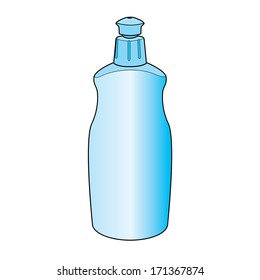 dishwashing liquid bottle vector