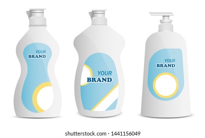 Dishwashing liquid bottle vector design illustration isolated on white background