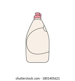 Dishwashing liquid bottle. Vector illustration.