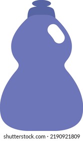 Líquido lavavajillas, ilustración, vector sobre un fondo blanco.