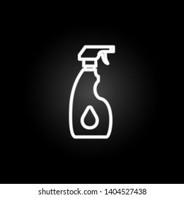 Dishwashing liquid, laundry  detergent neon icon. Elements of kitchen utencils set. Simple icon for websites, web design, mobile app, info graphics