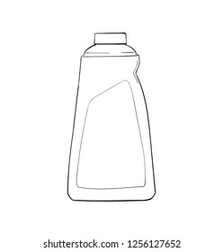 dishwashing liquid. Vector kitchen dish wash bottle. chemicals household product