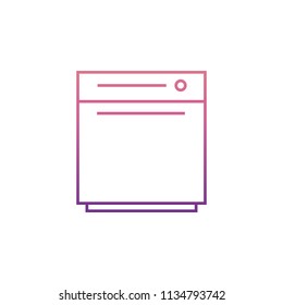 dishwashing machine icon in Neon style