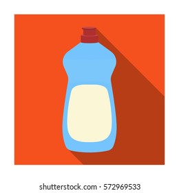 Dishwashing soap icon in flat style isolated on white background. Cleaning symbol stock vector illustration.